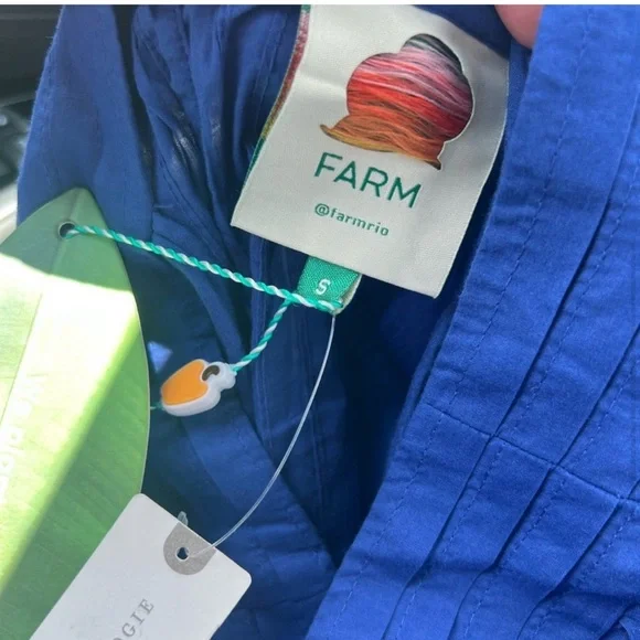 Farm Rio Blue Lace Sleeveless Maxi Dress NWT - Picture 4 of 10